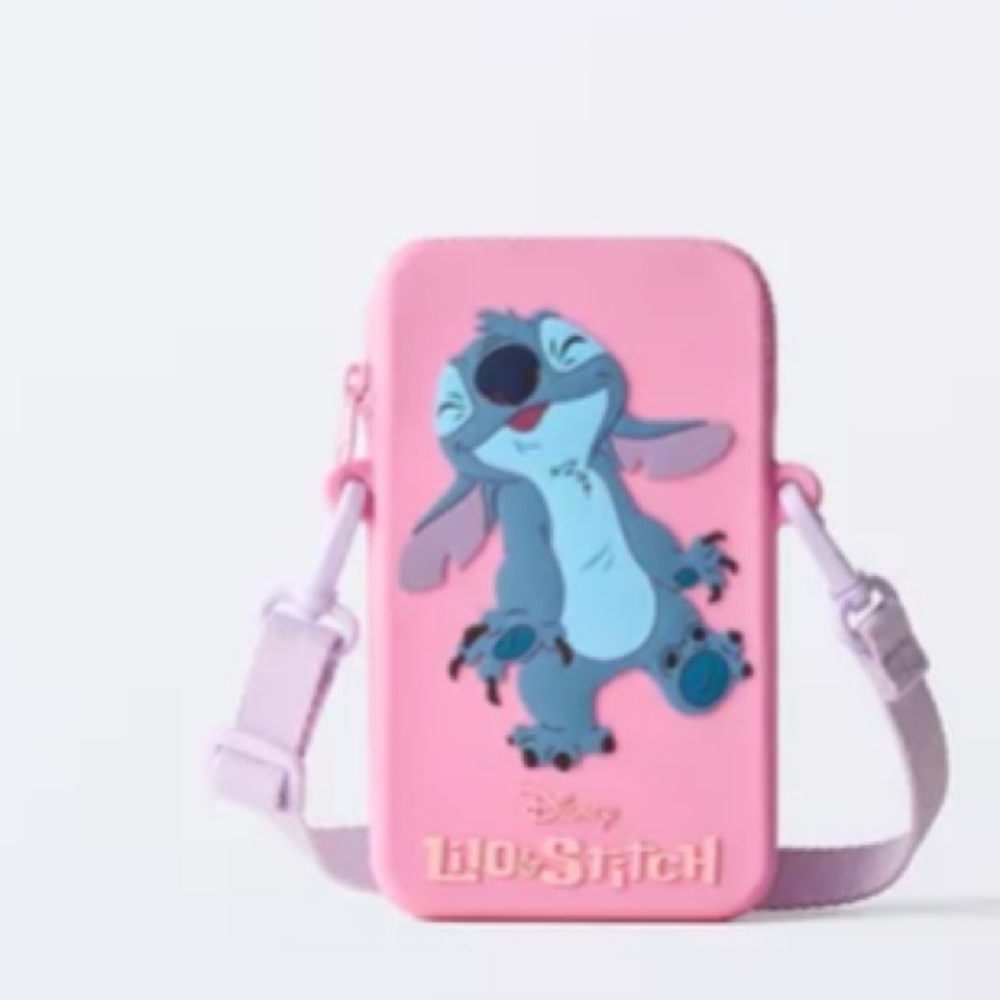 NWT ZARA Disney Lilo & Stitch Rubberized cellphone holder purse
